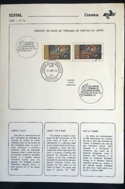 Edital 1978 08 TCU Tribunal de Contas da União Com Selo CBC e CPD DF Brasília