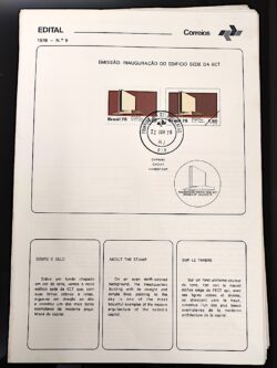 Edital 1978 09 Edificio ECT Serviço Postal Com Selo CPD RJ Rio