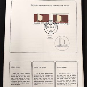 Edital 1978 09 Edificio ECT Serviço Postal Com Selo CPD RJ Rio