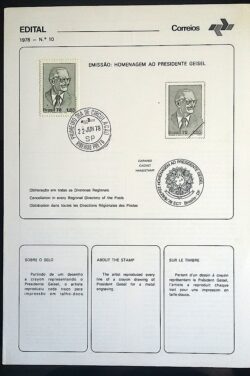 Edital 1978 10 Presidente Geisel Militar Com Selo CPD Ribeirão Preto
