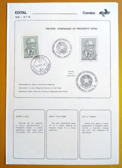 Edital 1978 10 Presidente Geisel Militar Com Selo Cbc E Cpd PB