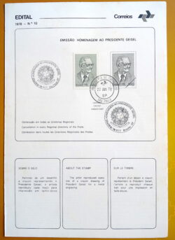 Edital 1978 10 Presidente Geisel Militar Com Selo Cbc E Cpd SP