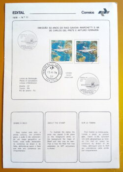 Edital 1978 11 Raid Savoia Arturo Ferrarin Avião Com Selo CPD e CBC DF Brasília