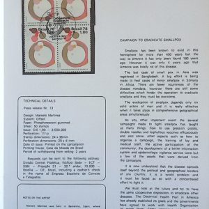 Edital 1978 13 Erradicacao Varíola Saúde Com Selo Quadra Interna CPD e CBC SP