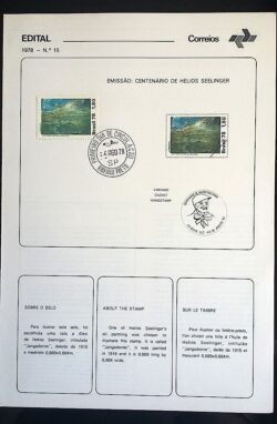 Edital 1978 15 Helios Seelinger Arte Pintura Com Selo CPD Ribeirão Preto