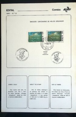 Edital 1978 15 Helios Seelinger Arte Pintura Com Selo CPD e CBC RJ