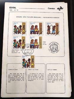 Edital 1978 16 Folclore Brasileiro Música Violão Flauta Com Selo CPD Riberão Preto