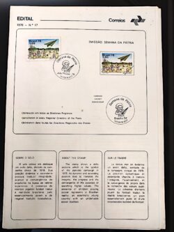 Edital 1978 17 Semana Patria Avião Com Selo CBC PB