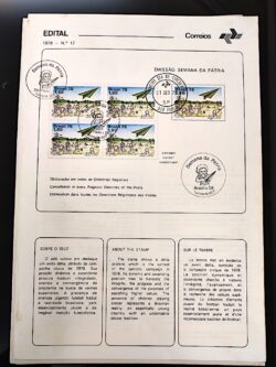 Edital 1978 17 Semana Patria Avião Com Selo Quadra CPD e CBC SP