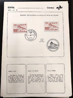 Edital 1978 18 Igreja Patio Colegio Com Selo CPD PB