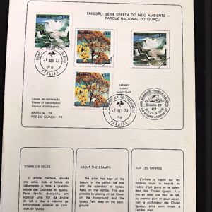 Edital 1978 20 Parque Iguaçu Ipe Cataratas Com Selo CPD PB