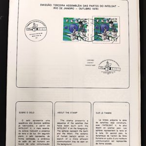 Edital 1978 21 Intelsat Comunicação Satélite Com Selo CBC e CPD RJ Rio