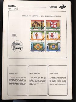 Edital 1978 22 Bandeiras Históricas Com Selo Interno CPD SP