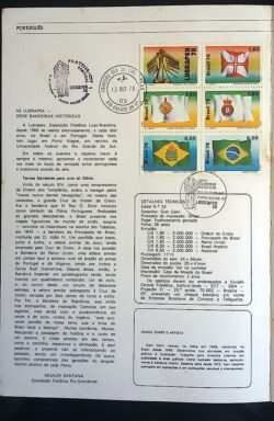 Edital 1978 22 Bandeiras Historicas Com Selo Interno CBC e CPD RS