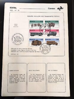 Edital 1978 23 Transportes Postais Trem Caminhão Cavalo Com Selo CPD CBC SP