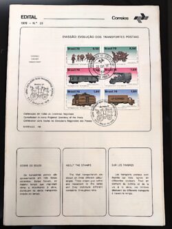 Edital 1978 23 Transportes Postais Trem Caminhão Cavalo Com Selo CPD e CBC SP