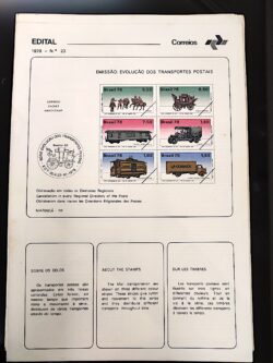 Edital 1978 23 Transportes Postais Trem Caminhão Cavalo Com Selo Interno CPD e CBC SP