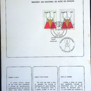 Edital 1978 27 Ação de Graças Religião Com Selo CPD SP