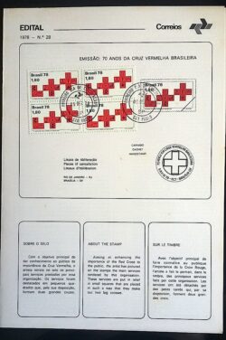 Edital 1978 28 Cruz Vermelha Saúde Com Quadra Selo CPD SP