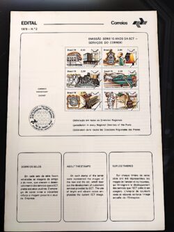 Edital 1979 02 Serviço Postal Correio Avião Telegrama Sem Selo