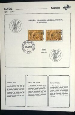 Edital 1979 08 Academia Nacional de Medicina Saúde Com Selo CBC e CPD RJ