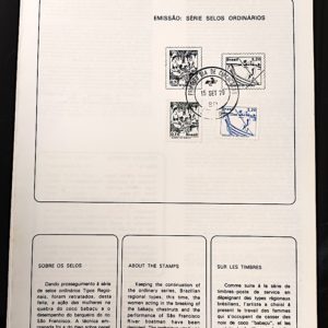 Edital 1979 11 Selos Ordinários Economia Trabalho Canoa Com Selo CPD SP