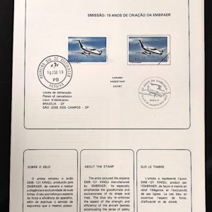 Edital 1979 13 Criacao da Embraer Aviao Com Selo CPD PB