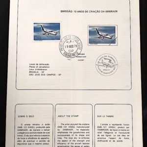 Edital 1979 13 Criacao da Embraer Aviao Com Selo CPD Ribeirao Preto