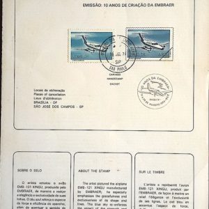 Edital 1979 13 Criacao da Embraer Aviao Com Selo CPD SP