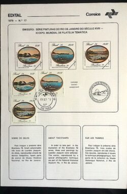 Edital 1979 17 Pinturas do Rio de Janeiro Com Selo CPD SP