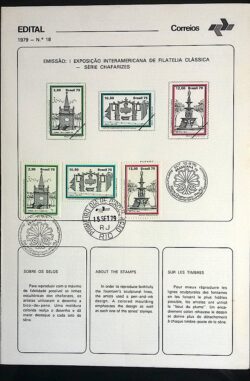Edital 1979 18 Filatelia Clássica Arquitetura Chafarizes Com Selo CPD e CBC RJ