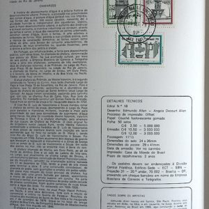 Edital 1979 18 Filatelia Clássica Arquitetura Chafarizes Com Selo Interno CPD SP