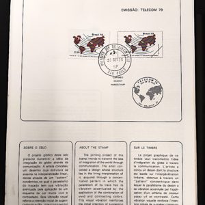 Edital 1979 19 Telecom Comunicação Mapa Mundi Com Selo CPD SP