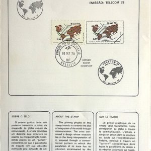 Edital 1979 19 Telecom Comunicação Mapa Mundi Com Selo CPD e CBC BSB