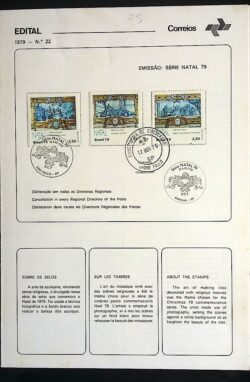 Edital 1979 22 Natal Religião Arte Sacra Com Selo CPD e CBC SP
