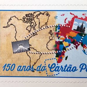 PB 128 Selo Personalizado Básico 150 Anos do Cartão Postal 2019