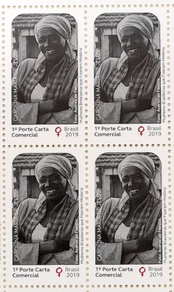 C 3851 Selo Mulheres Brasileias Historia Carolina Maria de Jesus 2019 Quadra