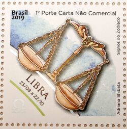 C 3850 Selo Signos do Zodiaco Libra 2019
