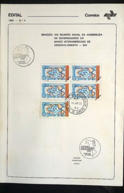 Edital 1980 04 Banco Interamericano de Desenvolvimento Economia Com Selo CPD e CBC RJ