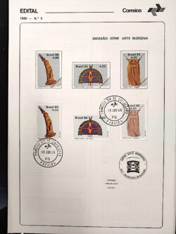 Edital 1980 05 Arte Indigena Índio Com Selo CPD PB