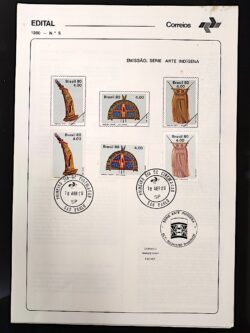 Edital 1980 05 Arte Indígena Índio Com Selo CPD SP