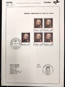 Edital 1980 07 Duque de Caxias Militar Com Selo CPD PB