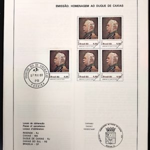 Edital 1980 07 Duque de Caxias Militar Com Selo CPD PB