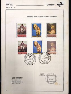 Edital 1980 08 Museus Arte Brasil Pintura Com Selo CPD GO