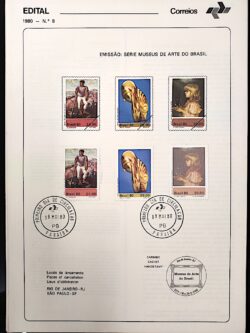 Edital 1980 08 Museus Arte Brasil Pintura Com Selo CPD PB