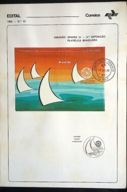 Edital 1980 10 Brapex Fortaleza Ceará Vela Com Selo CPD SP