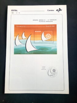 Edital 1980 10 Brapex Fortaleza Ceará Vela Sem Selo