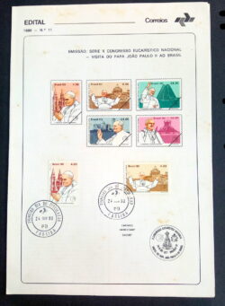 Edital 1980 11 Papa Joao Paulo Religião Com Selo Cpd PB