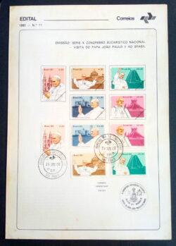 Edital 1980 11 Papa Joao Paulo Religião Com Selo Cpd SP
