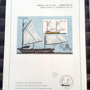 Edital 1980 15 Dia do Selo Museu Postal e Telegráfico Navio Sem Selo